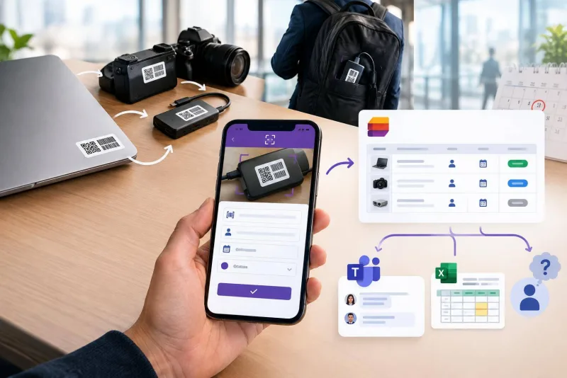 Escaneja el material que surt de l’oficina amb Power Apps