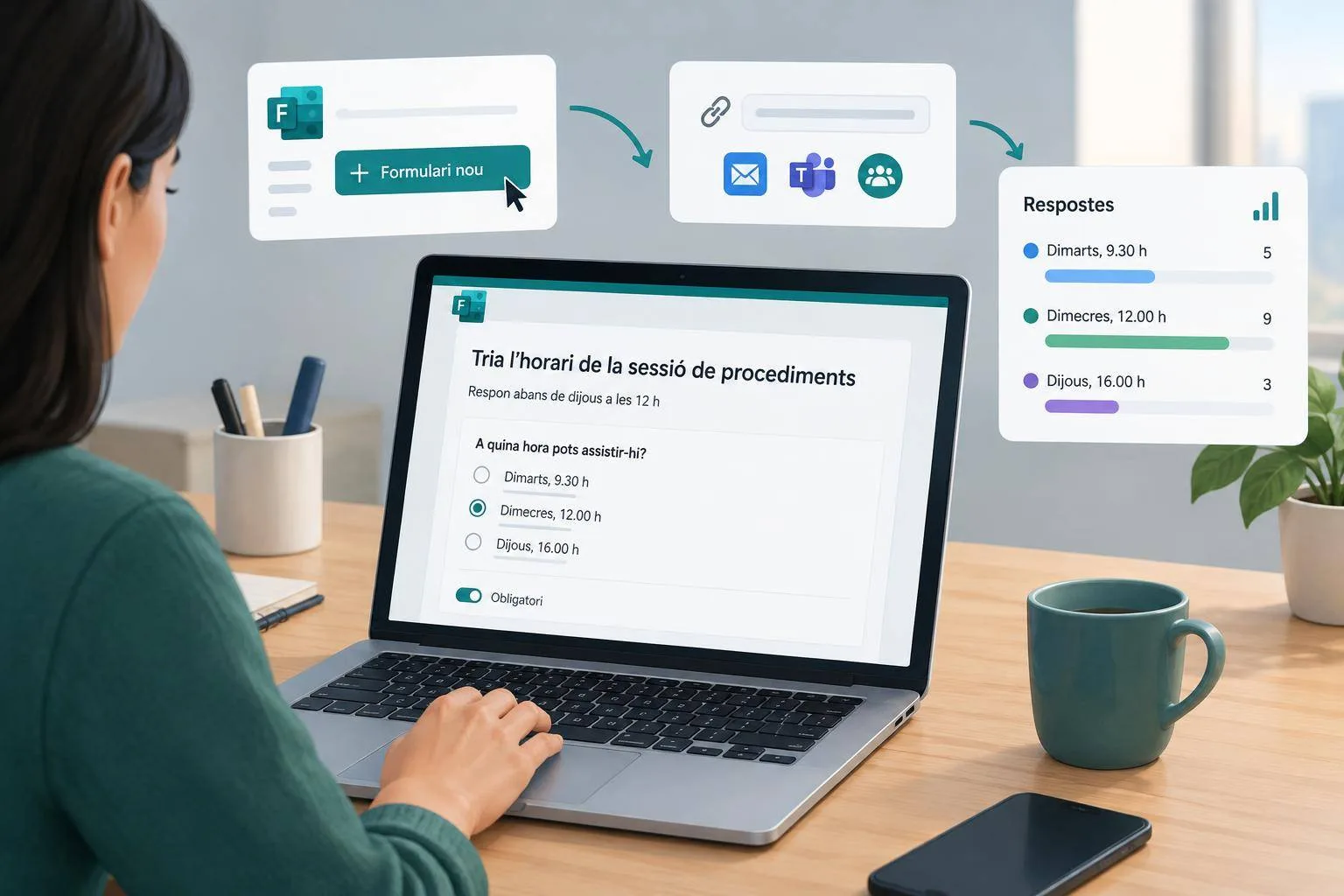 Tanca una decisió ràpida amb Microsoft Forms